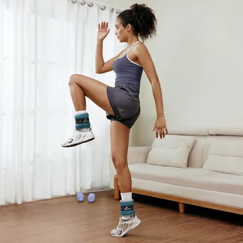 Miniatura 7 de Sportneer Pesas de tobillo para muñeca, par de pesas de 1/2/4/6/10 libras para hombres, mujeres, niños, entrenamiento de fuerza, juego de pesas