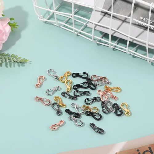 Miniatura 4 de Mini Mosquetón con Clip de Resorte con Gancho, Hebillas con Cierre para Paracord, Llavero, Mochila, Botella, Accesorios de Campamento al Aire Libre