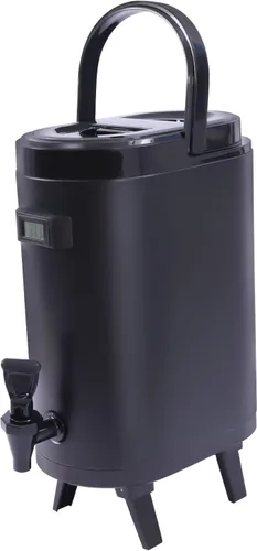Miniatura 11 de Dispensador de bebidas aislado, dispensador de bebidas calientes de acero inoxidable de 2.11 galones con termómetro, dispensador de bebidas frías