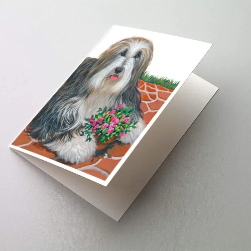 Miniatura 214 de Caroline's Treasures PPP3013GCA7P - Tarjetas de felicitación y sobres para mascotas de Basset Hound Teacher, paquete de 8 tarjetas en blanco