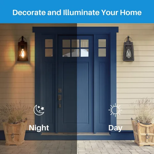 Miniatura 2 de Log BARN Faroles de pared para exteriores, aplique de 1 lámpara, lámparas exteriores de montaje en pared, luces de porche en acabado negro
