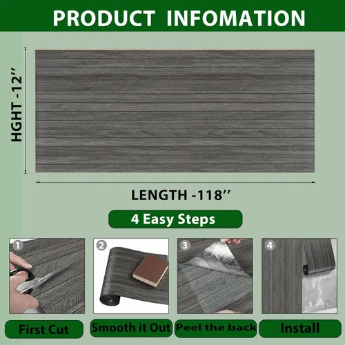 Miniatura 6 de ReWallpaper Paneles acústicos de color negro carbón para despegar y pegar, paneles de pared de listones absorbentes de sonido, paneles de pared