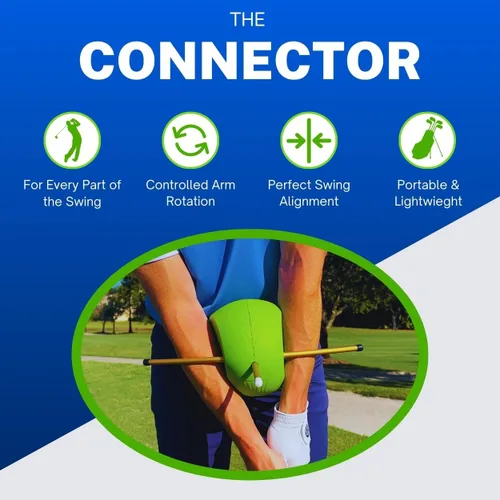 Miniatura 2 de The Connector Golf Training Aid - Entrenador de swing simple y eficaz para perfeccionar la mecánica, aumentar la precisión y mejorar tu juego El
