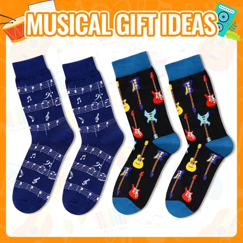 Miniatura 4 de HAPPYPOP Calcetines novedosos para hombre, calcetines de bolos de golf con bandera estadounidense, doctor, enfermera, optometría, música, regalos