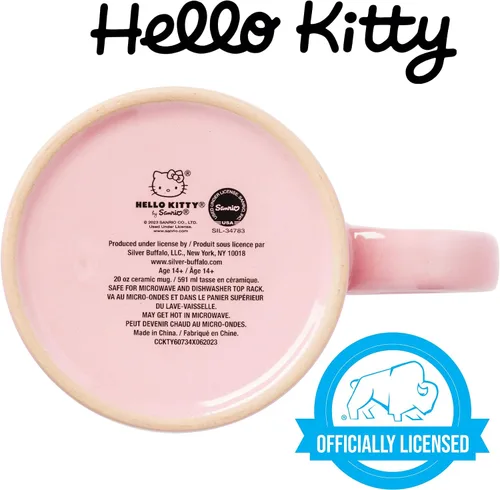 Miniatura 4 de Silver Buffalo Sanrio Hello Kitty Taza de Cerámica con Diseño de Esqueleto y Telaraña de Halloween Resistente a la Cera, 20 Onzas Sanrio Hello Kitty