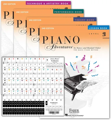Piano Adventures Level 2B Conjunto de Aprendizaje por Nancy Faber - Libros de Lección, Teoría, Interpretación, Técnica y Destreza Artística y