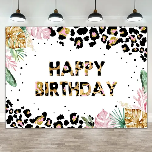 Miniatura 7 de Lofaris Hppy Birthday Wild Bakcdrop One Two Wild Safari - Decoración de fiesta temática de safari 1er 2do fondo para niños, estampado floral