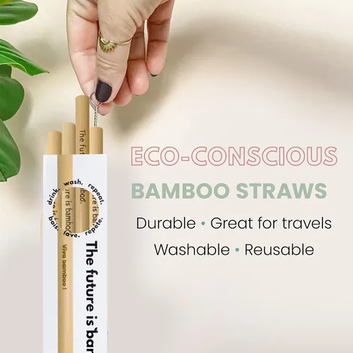 Miniatura 4 de The Future is Bamboo - Pajitas de bambú, reutilizables, biodegradables, paquete de 6