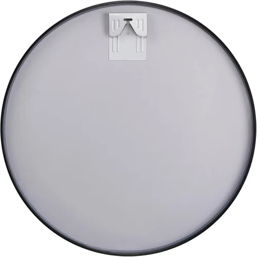 Miniatura 4 de Itrue Espejo de pared redondo de 30 pulgadas, marco de metal negro cepillado, espejo de tocador de baño, espejo decorativo de vidrio HD con respaldo