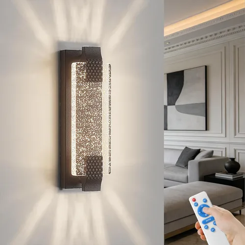 Miniatura 10 de camuucci Aplique de pared operado por batería recargable de 12000mAh, luz de pared para interiores, sin cableado, control remoto, regulable