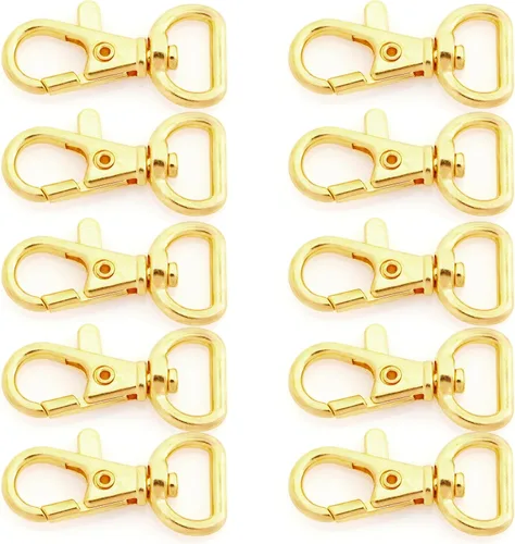 Miniatura 11 de 20 ganchos giratorios de pinza de langosta para hacer bolsos, clip de cordón de macramé CSPS (5/8 pulgadas, plateado)