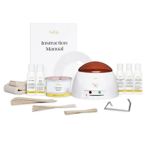 GiGi Mini Pro Kit de depilación para mujeres, kit de depilación para cara y cuerpo, uso en salón y en casa, portátil y conveniente, para todo tipo