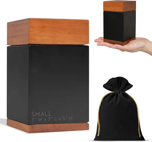 Miniatura 10 de Urna de madera de arce atemporal para cenizas para adultos, hombre y mujer, urna de cremación hecha a mano para cenizas humanas, caja de recuerdo