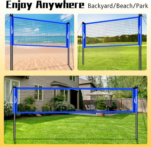 Miniatura 4 de Backyard Badminton Set: Portable Outdoor Net with 4 Performance Rackets, 3 Shuttlecocks & Boundary Line - Complete Heavy-Duty Set for Family Lawn