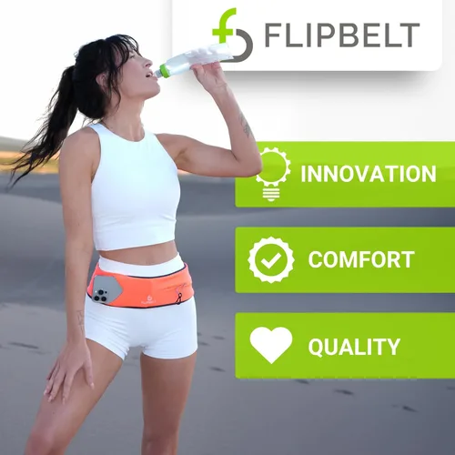 Miniatura 7 de FlipBelt - Cinturón de correr clásico, riñonera para correr unisex, empresa de EE. UU Negro
