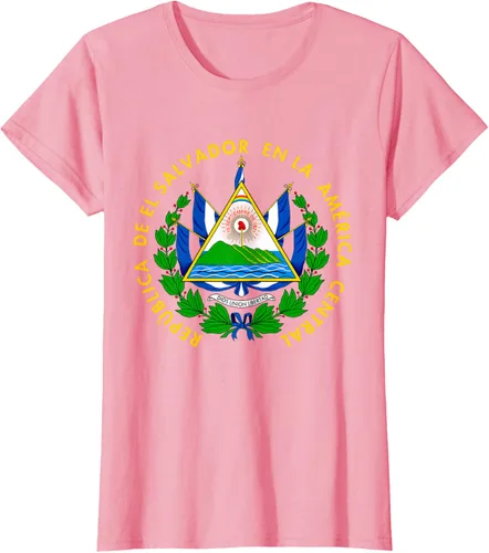 Miniatura 16 de Camiseta con diseño de emblema de la bandera de El Salvador