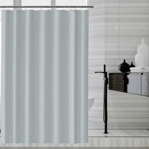 Miniatura 16 de LLSCL Cortina de ducha de tela azul con contrapeso inferior, calidad de hotel impermeable, 72 x 72 pulgadas, lavable a máquina Azul marino