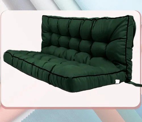 Miniatura 55 de Cojín para columpio de 2-3 plazas, cojines para exteriores con respaldo grueso de 4 pulgadas, almohadilla antidecoloración impermeable para jardín