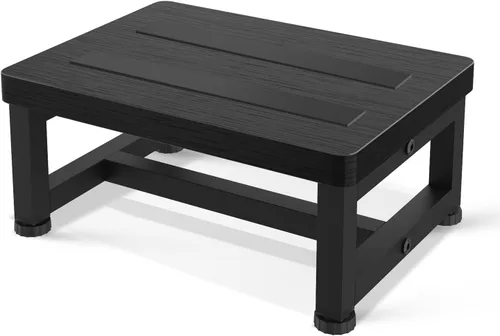 Taburetes para adultos y niños con pies de goma antideslizantes, taburete ancho de alta resistencia con capacidad de 500 LBS para dormitorio,