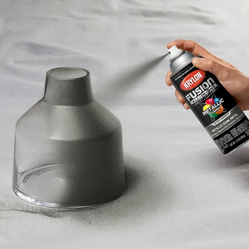 Miniatura 194 de Krylon Fusion - Pintura en aerosol adhesiva todo en uno para uso en interiores y exteriores, 12 onzas, aluminio