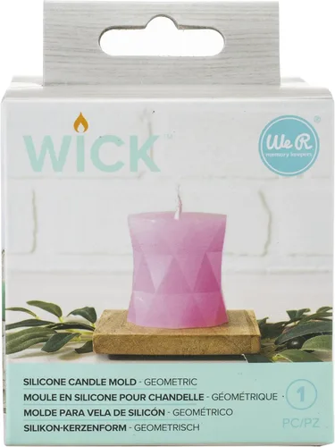 We R Wick - Molde de silicona 3D con forma geométrica para hacer velas, hacer jabón y manualidades de resina, 3 x 3 x 3 pulgadas