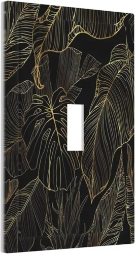Miniatura 26 de Cubierta de interruptor de luz de palanca individual decorativa de 1 cuadrilla, placa frontal eléctrica para baño, cocina, decoración del hogar