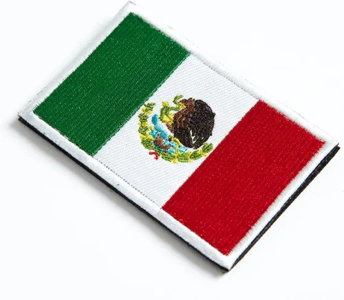 Miniatura 4 de stidsds Paquete de 2 parches de bandera de México, parches bordados, banderas mexicanas, parche táctico militar para ropa, sombrero, mochilas