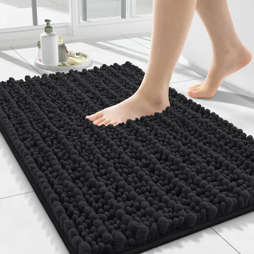 Miniatura 208 de Smiry Alfombras de Baño 24x16 pulgadas, Alfombras de Baño de Chenilla Extra Suaves y Absorbentes, Respaldo de Goma Antideslizante, Lavable a Máquina
