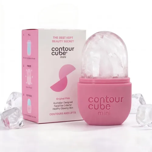 Miniatura 12 de Contour Cube Mini rodillo de hielo revolucionario para esculpir y deshinchar - Rodillo de hielo facial y masajeador - Molde de hielo para la cara