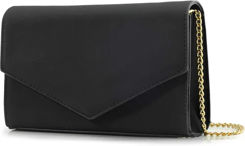 HOXIS Bolso de hombro minimalista con cadena de embrague de noche para mujer, bolso de gamuza de cuero sintético