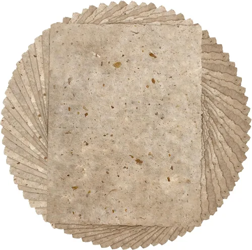 Geyee 50 hojas de papel de arroz de morera de 8.5 x 11 pulgadas, hechas a mano, para manualidades vintage, Washi Carfts, pintura para niños y