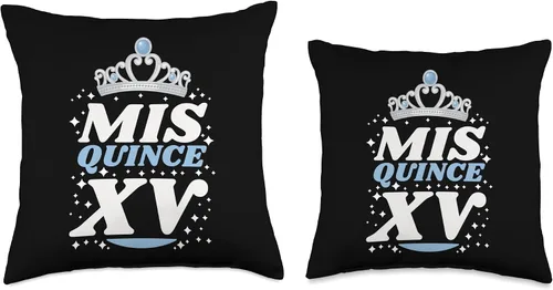 Miniatura 3 de 15 Birthday Quinceanera Gifts for Mis XV Sweet 15 Mexican Birthday Party Quinceanera Mis Quince Años - Almohada de 16 x 16 pulgadas, multicolor