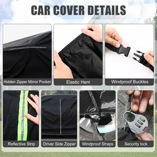 Miniatura 3 de Old Classic - Funda impermeable para automóvil, compatible con Ford Modelo A Coupe/Roadster 1928-1931, poliéster 210T con interior de algodón