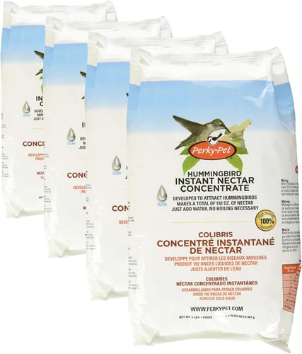 Miniatura 6 de Perky-Pet Concentrado instantáneo de néctar en polvo de colibrí, bolsa de 2 libras, 244SFB, hace 192 onzas de néctar líquido transparente