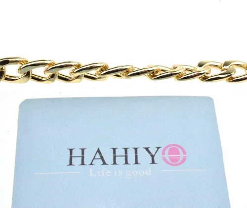 Miniatura 8 de HAHIYO Correa metálica de cadena para bolso de 43.3' de oro para bolso cruzado, bandolera y bolso de mano, cómoda y plana de 0.4' de ancho, extra