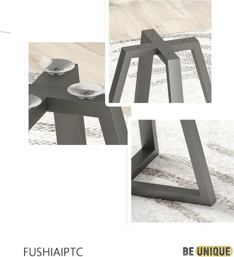 Miniatura 5 de FUSHIAIPTC Patas de metal para mesa auxiliar de 28 pulgadas, patas de mesa de comedor resistentes de 800 libras con ventosas y agujeros
