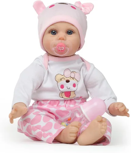 Kdudgso Muñecas de bebé Reborn para niña de 22 pulgadas, muñeca de bebé de silicona realista, muñecas de bebé de la vida real hechas a mano, cuerpo