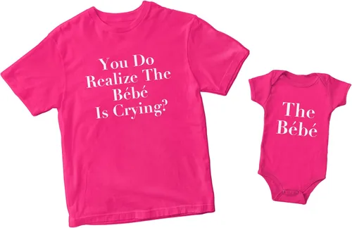 Miniatura 2 de You Do Realize The Bebe is Crying The Bebe - Camisetas familiares a juego con parodia de programa de televisión