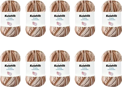 Miniatura 31 de 50g (1x50g) Hilo Acrílico para Crochet y Tejido, Hilo Degradado Colorido, 1 Rollo de Madejas, Hilo Acrílico Multicolor, Perfecto para Proyectos