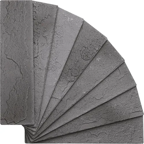 Miniatura 2 de 100 azulejos de pared de ladrillo sintético gris vintage, chapas de ladrillo fino 3D para dormitorio, baño, cocina, chimenea y paneles de pared