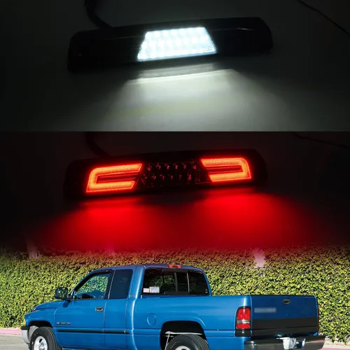 Miniatura 6 de Tercera luz de freno LED de repuesto para Dodge Ram 1994-2001 1500 2500 3500 Pickup LED rojo 3er centro de freno de montaje alto lámpara de freno