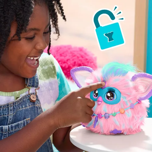 Miniatura 11 de Furby Cotton Candy, 15 accesorios de moda, juguetes de peluche interactivos para niñas y niños de 6 años en adelante, animatronic activado por voz