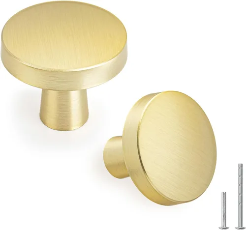 Miniatura 13 de Goldenwarm LS5310BK - Perillas de gabinete de cocina, estilo decorativo y moderno de color negro liso, para cajones y clósets, de 1.27 pulgadas