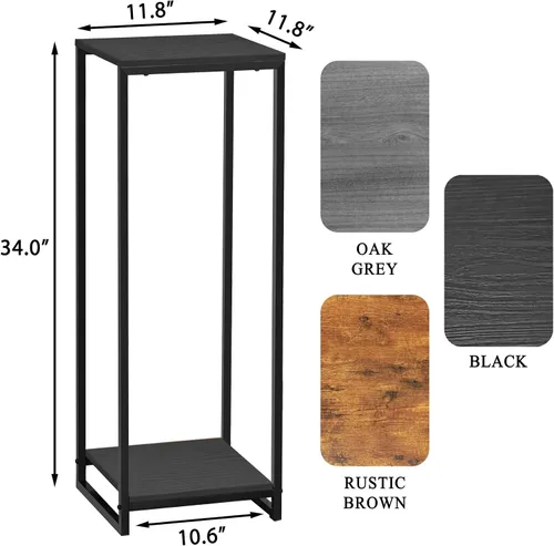 Miniatura 2 de Soporte para plantas de 34 pulgadas de alto para interiores, estante moderno de 2 niveles, organizador de macetas de esquina para sala de estar