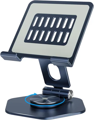 Miniatura 7 de Soporte Plegable de Aluminio para Tableta para Escritorio, Soporte Giratorio de 360° para iPad y Tableta – Soporte de Escritorio Portátil y Estable