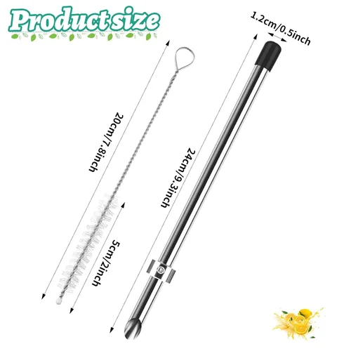 Miniatura 2 de Paquete de 1 perforador de acero inoxidable 316 para tapas de plástico, vasos de limonada, perforador de agujero afilado de limonada