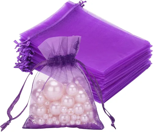 Miniatura 11 de joycraft 50 bolsas de organza amarillo limón – 2.7 x 3.5 pulgadas, bolsa de malla transparente para joyas, pequeña bolsa de favor de fiesta
