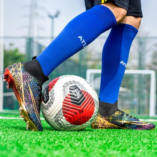 Miniatura 4 de Maylrvjv Tacos de fútbol unisex ligeros zapatos de fútbol para hombres y mujeres