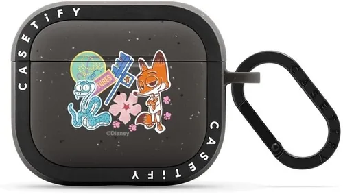 Miniatura 11 de CASETiFY AirPods Pro (1ª/2ª Gen) Estuche Bounce con Anillo [Colaboración Frozen] - Copo de Nieve de Anna - Taupe Mate