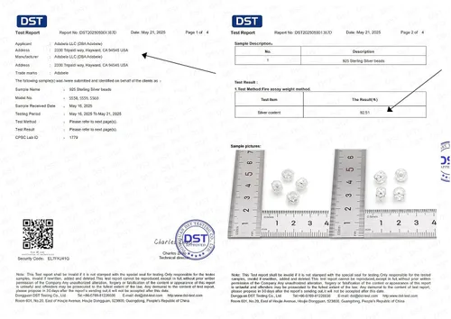 Miniatura 5 de Adabele Cuentas sueltas de plata de ley 925 real con agujero grande para piedras preciosas de cristal, pendientes de cristal, collares, tobilleras